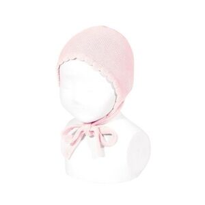 Charming Pink Baby Knit Bonnet